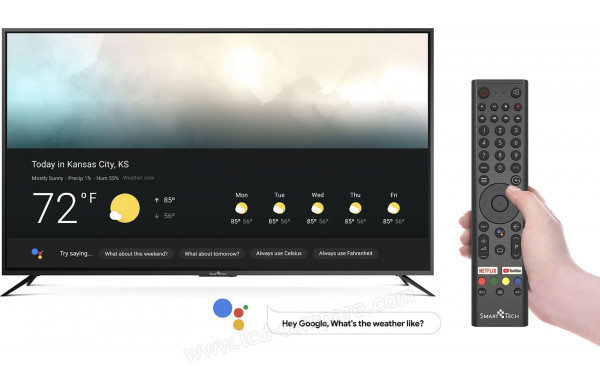 SMART-TECH SMT75E1MUC2M1B1 - TV + T&eacute;l&eacute;commande avec assistant