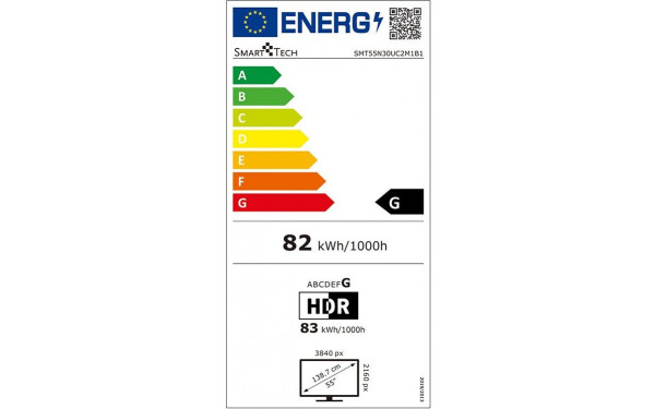 SMART-TECH SMT55N30UC2M1B1 - &Eacute;tiquette &eacute;nergie v2