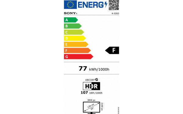 SONY K-55S32 - &Eacute;tiquette &eacute;nergie v2