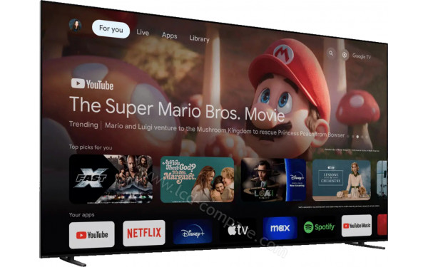 SONY K-55XR80 - Vue 3/4 gauche