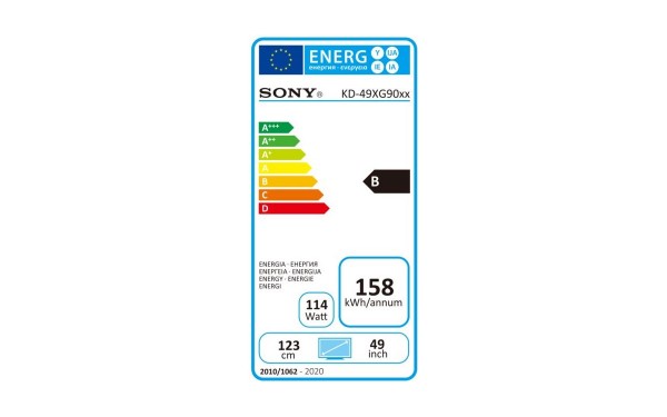 SONY KD-49XG9005 - &Eacute;tiquette &eacute;nergie