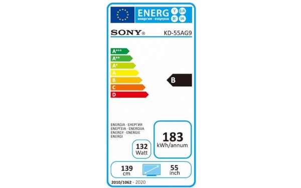 SONY KD-55AG9 - &Eacute;tiquette &eacute;nergie