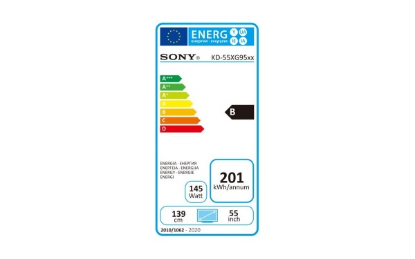 SONY KD-55XG9505 - &Eacute;tiquette &eacute;nergie