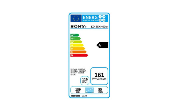 SONY KD-55XH9096 - &Eacute;tiquette &eacute;nergie