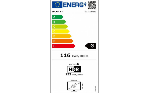 SONY KD-55XH9096 - &Eacute;tiquette &eacute;nergie v2