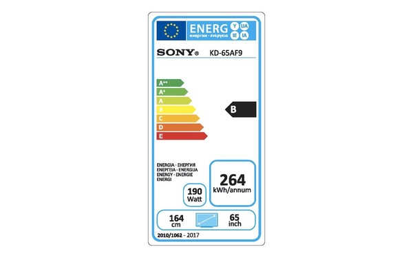 SONY KD-65AF9 - &Eacute;tiquette &eacute;nergie