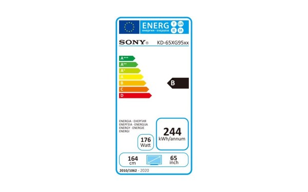 SONY KD-65XG9505 - &Eacute;tiquette &eacute;nergie