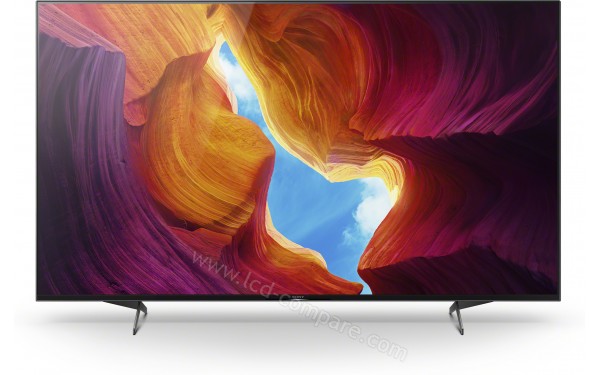 SONY KD-75XH9505 - Vue de face pieds rapproch&eacute;s