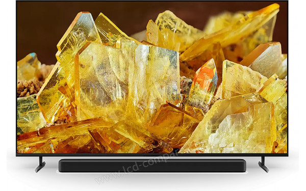 SONY XR-55X90L - Vue de face sur&eacute;lev&eacute; avec barre de son optionnelle