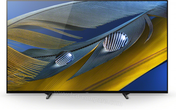 SONY XR-65A80J - Vue de face pieds port&eacute;s vers l'int&eacute;rieur