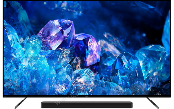 SONY XR-65A80KP - Vue de face pieds sur&eacute;lev&eacute;s (barre de son en option)