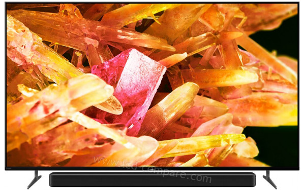 SONY XR-65X90K/P - Vue de face pieds sur&eacute;lev&eacute;s avec barre non fournie)