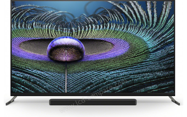 SONY XR-75Z9J - Vue de face en position sur&eacute;lev&eacute; (barre de son en option)