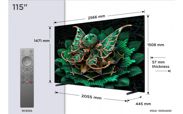 TCL 115C7K - T&eacute;l&eacute;commande