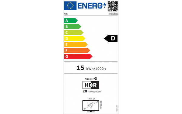 TCL 25G54 - &Eacute;tiquette &eacute;nergie v2