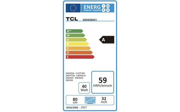 TCL 32DS520 - &Eacute;tiquette &eacute;nergie