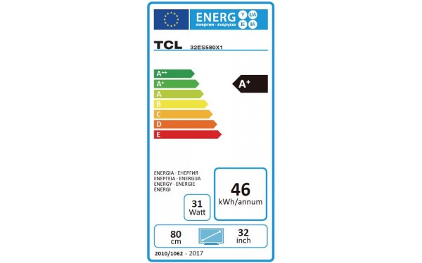 TCL 32ES580 - &Eacute;tiquette &eacute;nergie