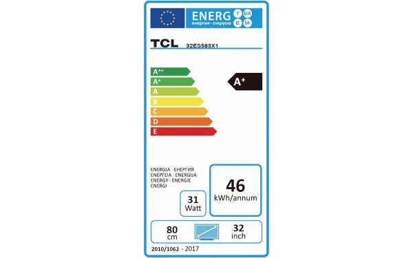 TCL 32ES583 - &Eacute;tiquette &eacute;nergie