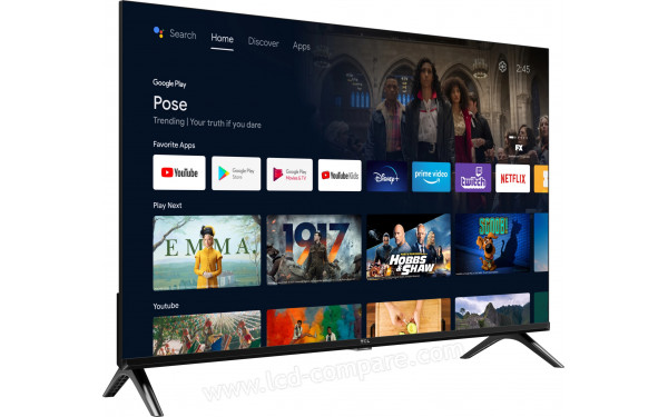 TCL 32S5403AF - Vue 3/4 gauche