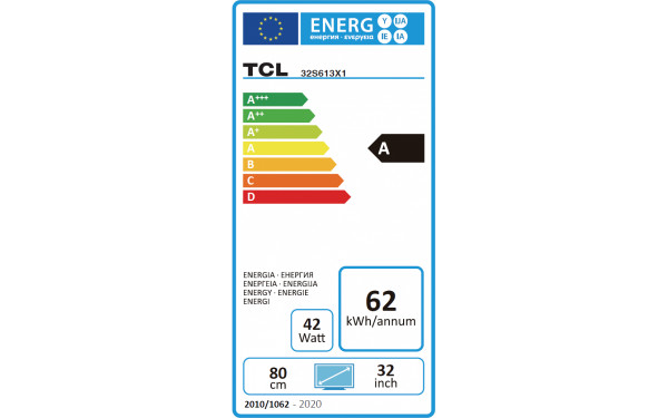 TCL 32S613 - &Eacute;tiquette &eacute;nergie