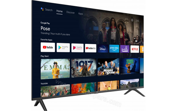 TCL 40S5400AK - Vue 3/4 gauche