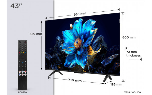TCL 43T69C - T&eacute;l&eacute;commande