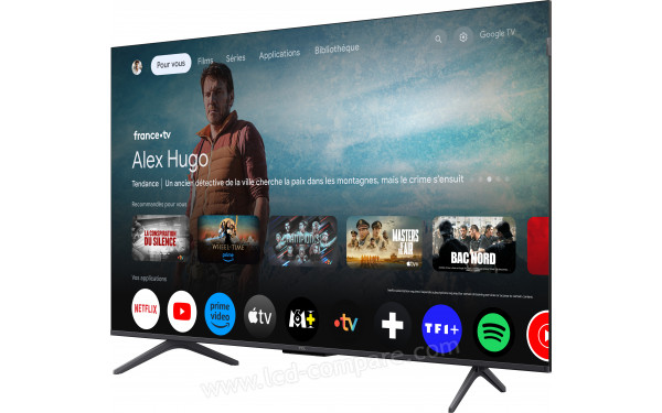 TCL 50C61K - Vue 3/4 droite
