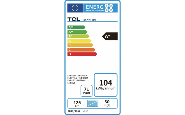 TCL 50C711 - &Eacute;tiquette &eacute;nergie
