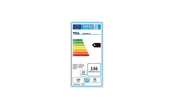 TCL 50DP661 - &Eacute;tiquette &eacute;nergie v2