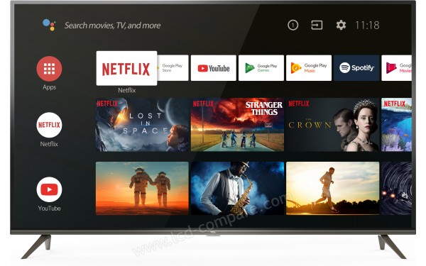 TCL 50EP640 - Vue de face interface Android