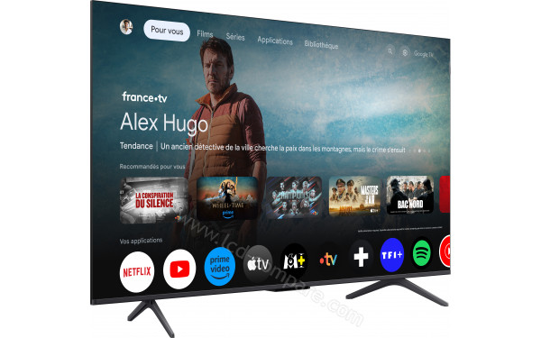 TCL 50MQLED75K - Vue 3/4 gauche