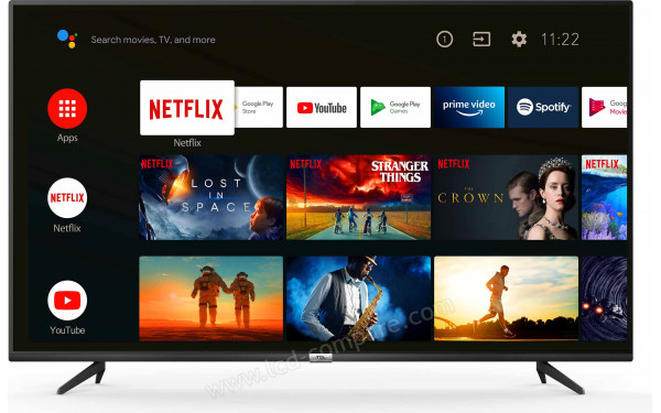 TCL 50P616 - Vue de face interface Android
