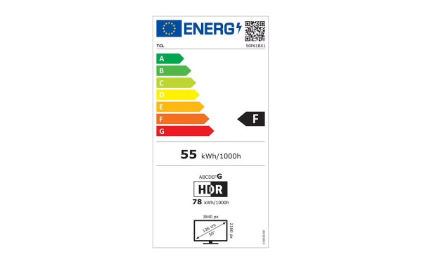 TCL 50P61B - &Eacute;tiquette &eacute;nergie v2