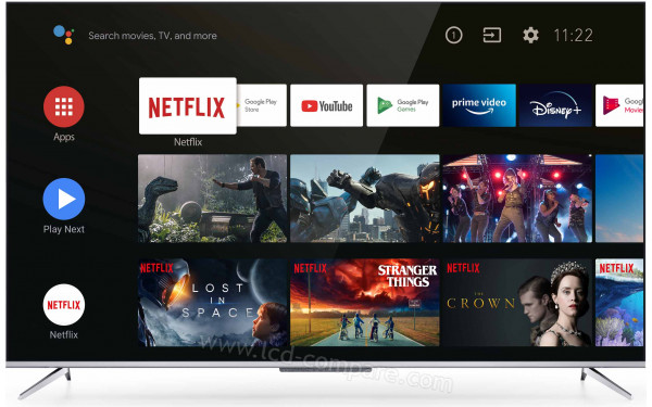 TCL 50P715 - Vue de face interface Android