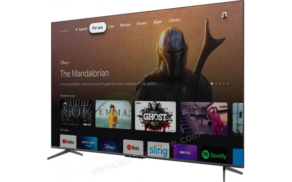 TCL 50P739 - Vue 3/4 droite