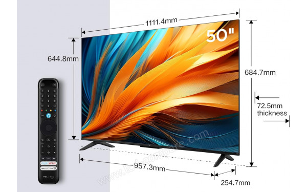 TCL 50PF650 - Vue 3/4 droite