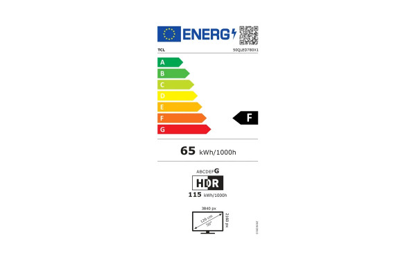 TCL 50QLED780 - &Eacute;tiquette &eacute;nergie v2