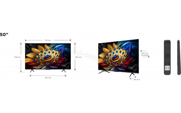 TV TCL 50T7B QLED 50 Pollici, 4K Ultra HD, Google TV Con Dolby Vision E Atmos, Controllo Vocale - Foto 11