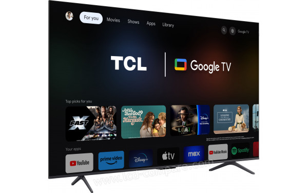 TCL 55C71B - Vue 3/4 gauche
