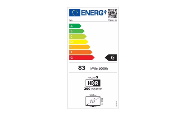 TCL 55C801 - &Eacute;tiquette &eacute;nergie v2