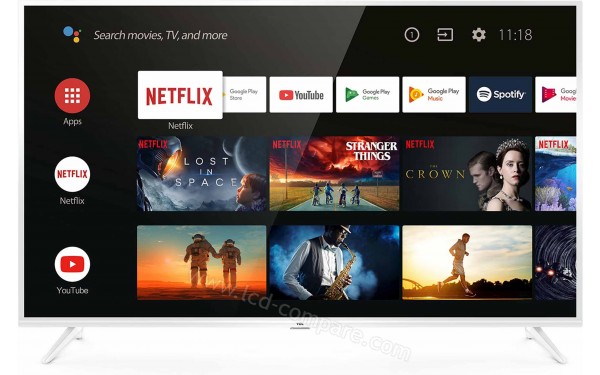 TCL 55EP640W - Vue de face interface Android