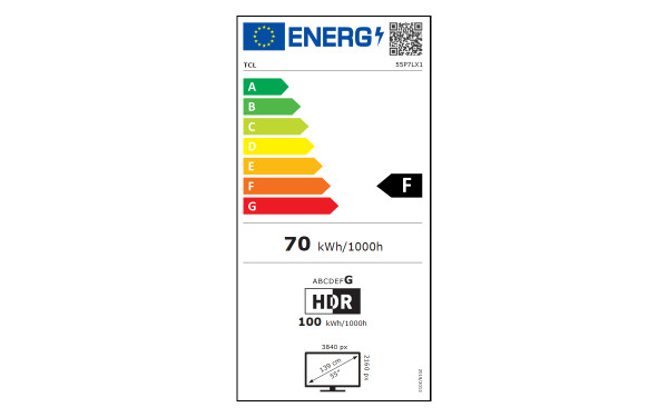 TCL 55P7L - &Eacute;tiquette &eacute;nergie v2