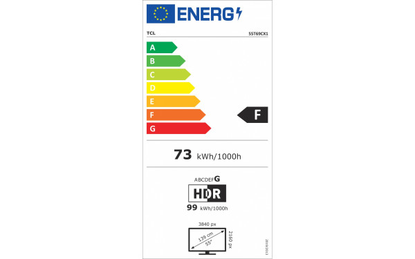 TCL 55T69C - &Eacute;tiquette &eacute;nergie v2