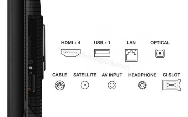 TCL 55T8B - Connectiques