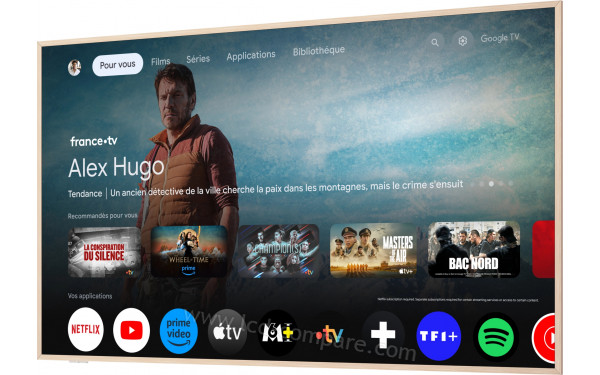 TCL NXTFrame 65A300W - Vue 3/4 droite