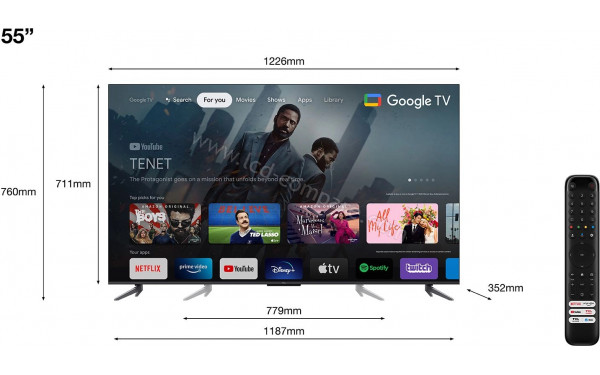 TCL 65C635A - TV + T&eacute;l&eacute;commande
