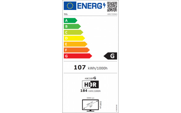 TCL 65C725 - &Eacute;tiquette &eacute;nergie v2