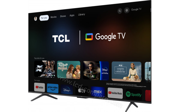 TCL 65C72B - Vue 3/4 droite