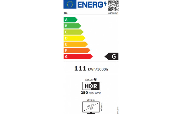 TCL 65C805 - &Eacute;tiquette &eacute;nergie v2