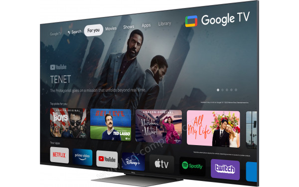 TCL 65C831 - Vue 3/4 droite